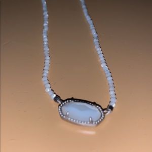 White beaded Kendra Scott necklace
